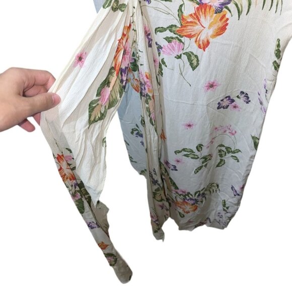 Vero Moda | Kimono Vmbloom 3/4  Moonbeam Bloom Floral Midi Dress | Size: S - Picture 13 of 14